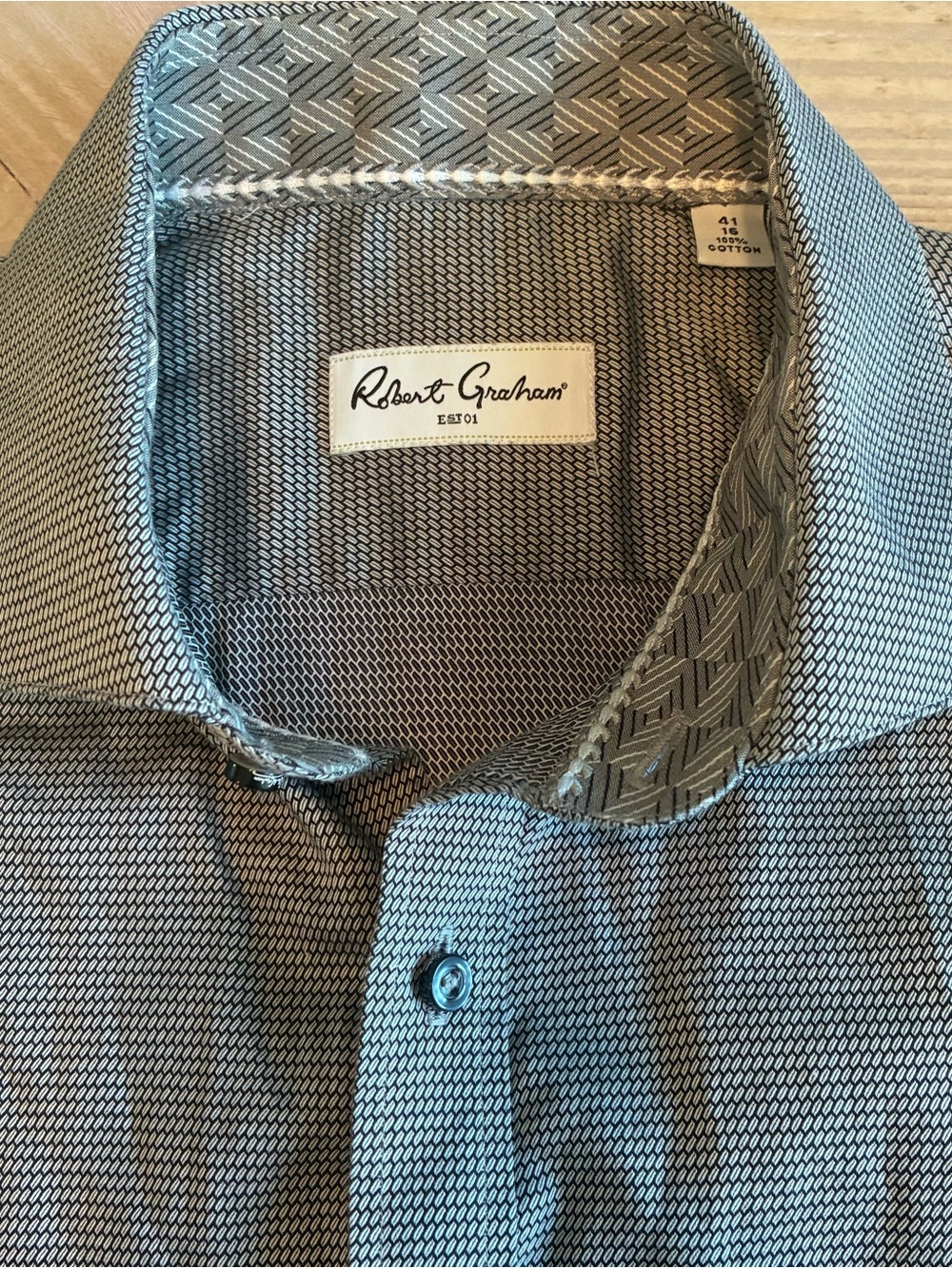 Robert Graham Men's Textured Black and Gray Dress Shirt